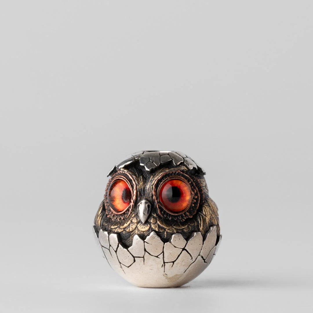 Owl (eggshell) Lanyard Bead - Image 6