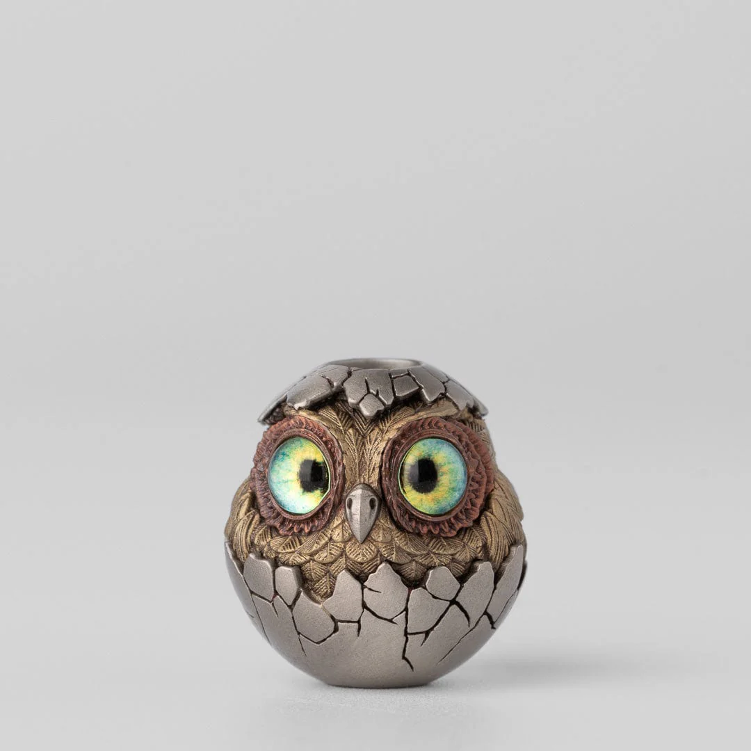 Owl (eggshell) Lanyard Bead - Image 8