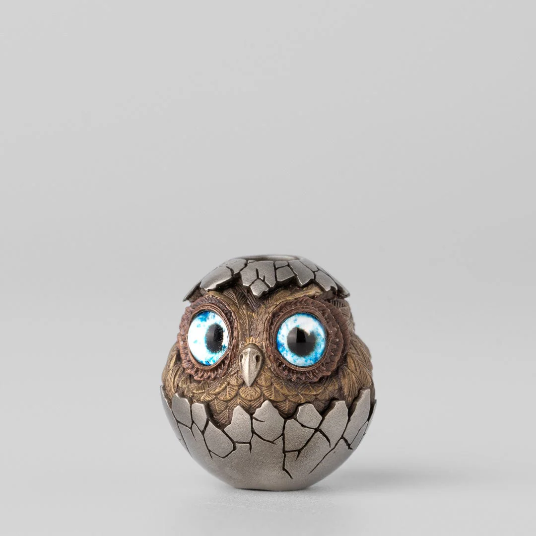 Owl (eggshell) Lanyard Bead - Image 9